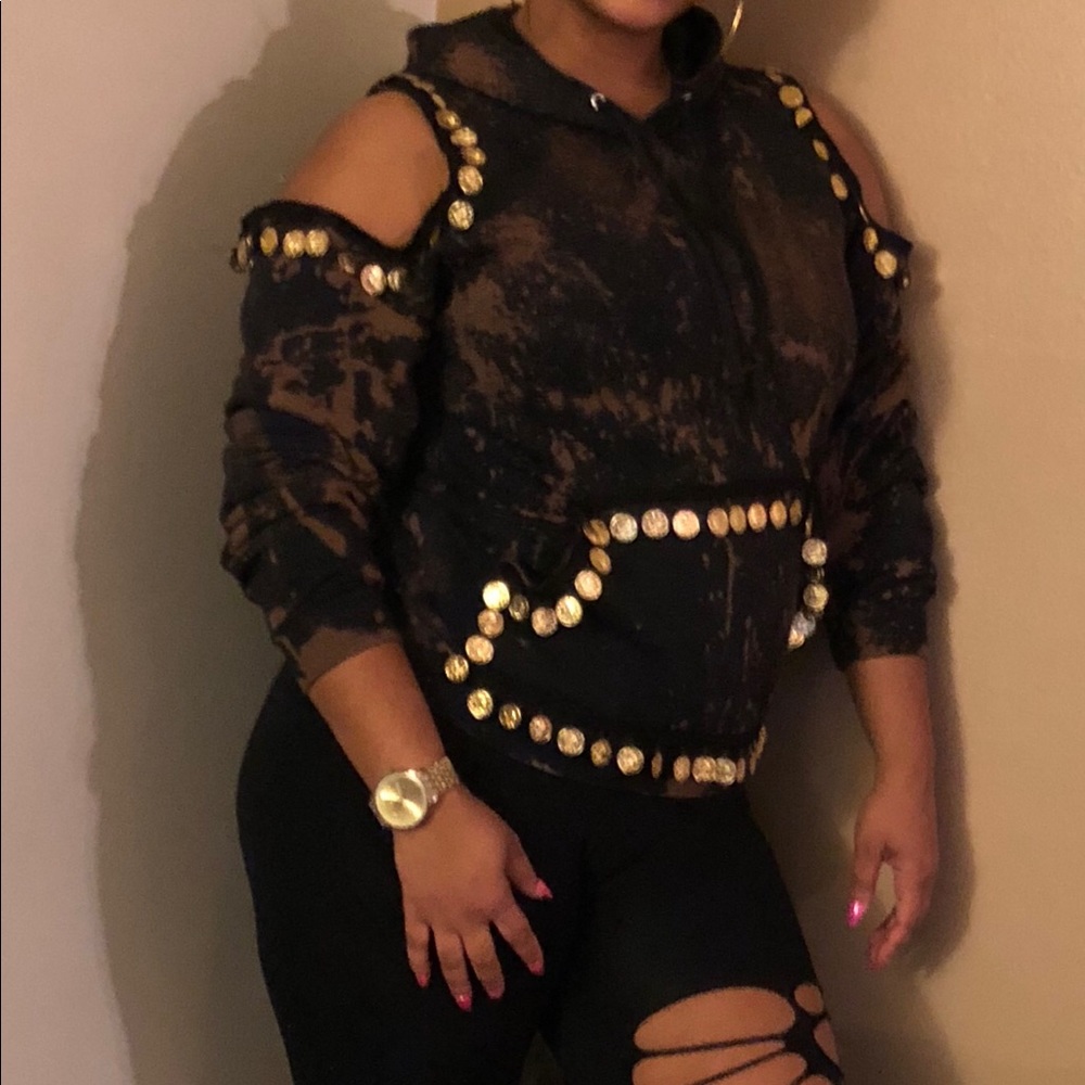 Custom Bleached Hoodie - image 2